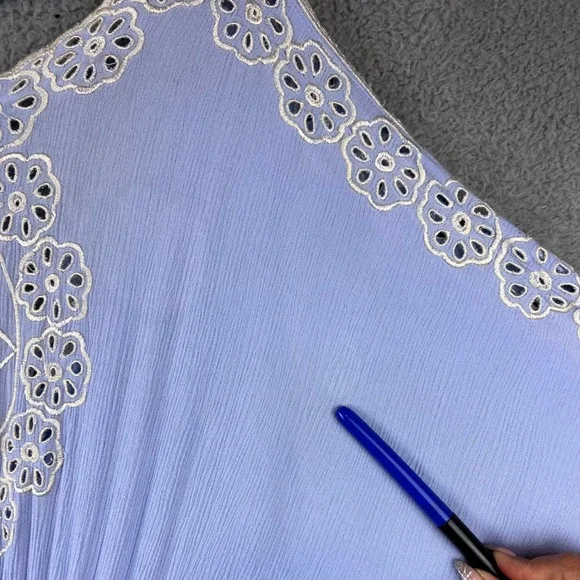 FillybooI Believe in Unicorns Long Maxi Dress Eyelet Bohemian Boho XS